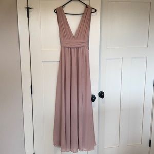 Lulu’s heavenly hues light pink maxi dress